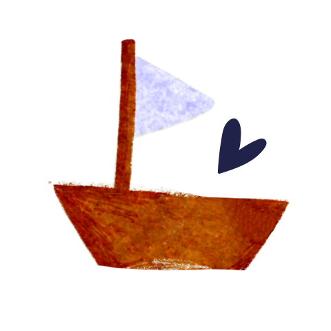 Sluitzegel rond zeilbootje blauw | 25 stuks